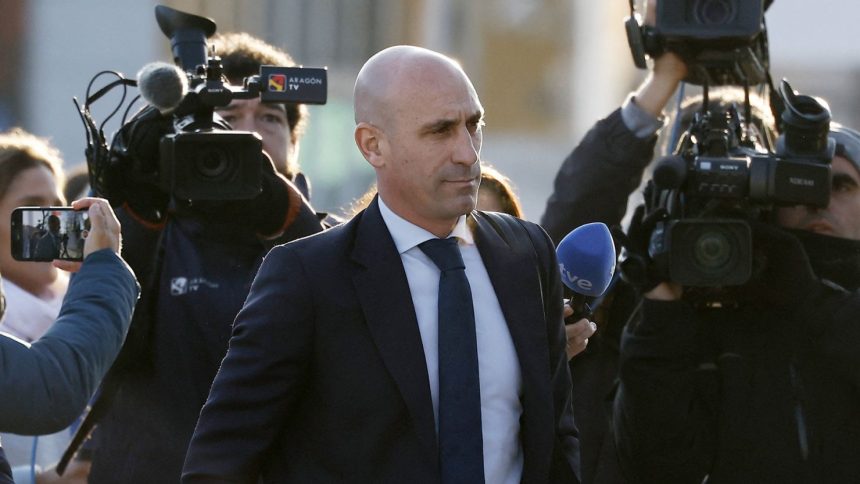 Luis Rubiales enters court in Madrid, Spain on Tuesday.