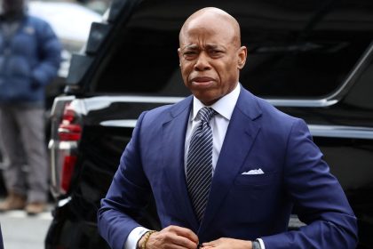 New York City Mayor Eric Adams arrives at the United States District Court for the Southern District of New York, February 19.