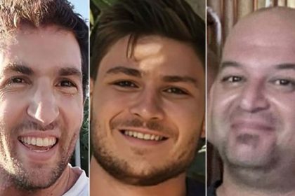 Israel said Palestinian militants in Gaza will release American-Israeli Sagui Dekel-Chen (left), Russian-Israeli Alexandre Troufanov (center) and Argentinian-Israeli Iair Horn (right).