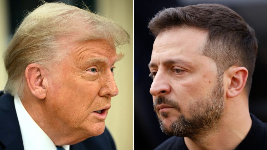 US President Donald Trump and Ukrainian President Volodymyr Zelensky.