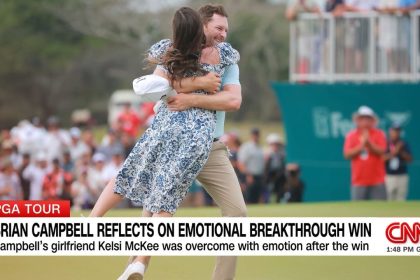 They say good things come to those who wait, and there is not better example than Brian Campbell claiming his first win after 186 tries on the PGA and Corn Ferry tours. World Sport's Don Riddell caught up with the the 31-year old after his breakthrough win to discuss the emotion of the moment.