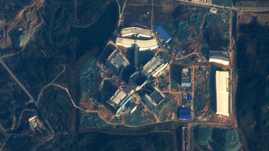 Satellite images show China is building a huge nuclear fusion facility near the southwestern city of Mianyang, analysts say.