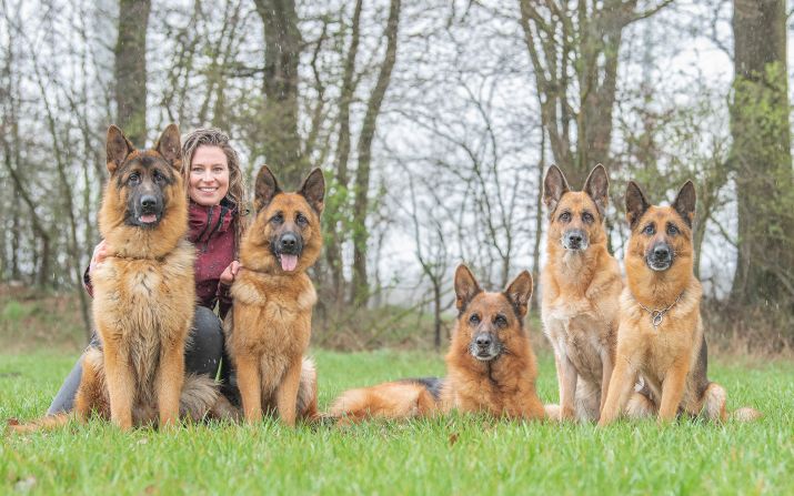 Canine companions: Dog photographer John Fabiano has been traveling the world and documenting the relationships between dogs and humans. In Germany, he photographed dog breeder Laura Schmidtk and her pack of German Shepherds.