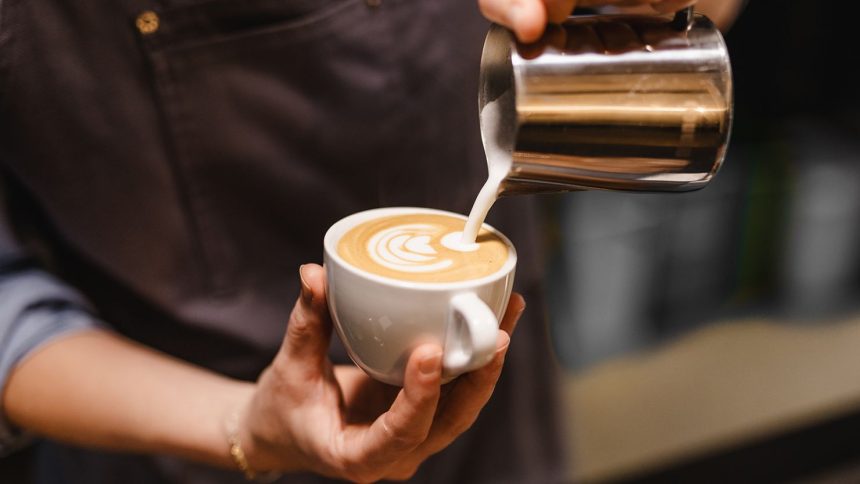 A flat white consists of steamed milk poured over one or two espresso shots. It's not as milky as a latte and lack the foam top of a cappuccino.