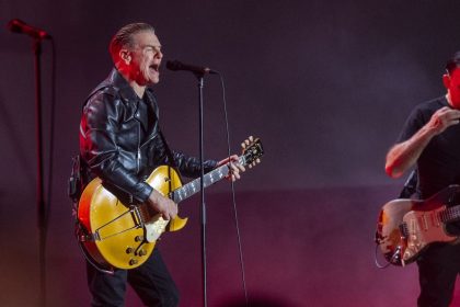 Canadian singer Bryan Adams performs during a concert in Mumbai, India last year