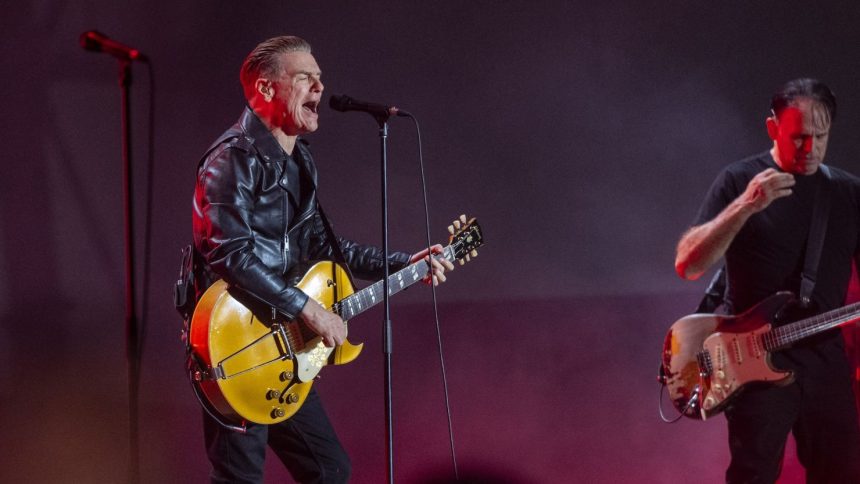 Canadian singer Bryan Adams performs during a concert in Mumbai, India last year