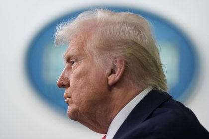 US President Donald Trump speaks in the Brady Press Briefing Room at the White House in Washington, DC, on January 30.