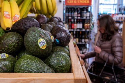 Avocados and bananas from Mexico are displayed at a grocery store in San Francisco on Thursday.