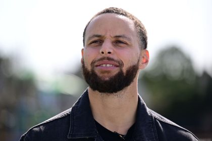 Stephen Curry of the Golden State Warriors during the NBA Cares Day of Service and Legacy Projects in Oakland, California, on Friday, as part of NBA All-Star Weekend.