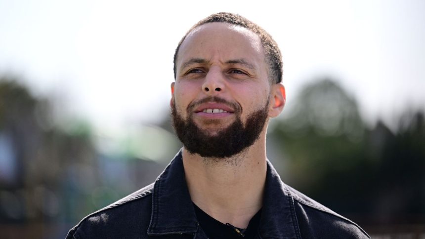 Stephen Curry of the Golden State Warriors during the NBA Cares Day of Service and Legacy Projects in Oakland, California, on Friday, as part of NBA All-Star Weekend.