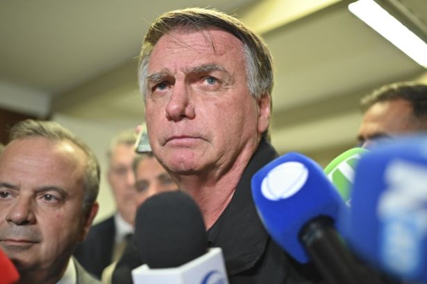 Brazil's former President Jair Bolsonaro In Brasilia, Brazil, on February 18.