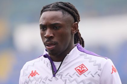 Moise Kean ahead of Fiorentina's match against Hellas Verona on Sunday.