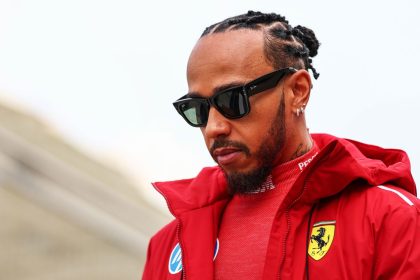 Lewis Hamilton during day one of F1 Testing at Bahrain International Circuit on Wednesday.