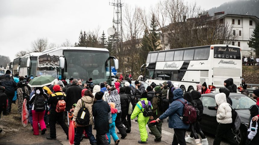 Roccaraso is one of two ski resorts which has seen crowds descend following posts by a TikTok influencer.