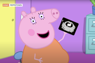 The moment that Mummy Pig announced her big news on British TV