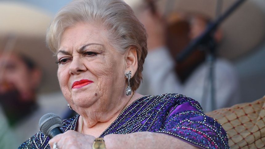 Paquita la del Barrio performs on the Las Clásicas Stage at the Besame Mucho Festival at Dodger Stadium on December 2, 2023 in Los Angeles, California.