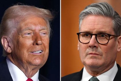 US President Donald Trump and British Prime Minister Keir Starmer.