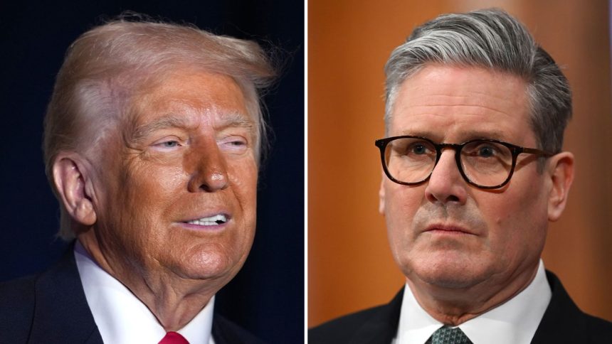 US President Donald Trump and British Prime Minister Keir Starmer.