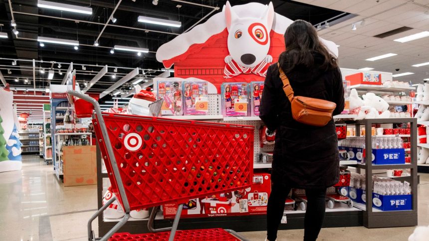 A customer shops at a Target store on the week of Black Friday shopping in Chicago, Illinois, November 26, 2024.