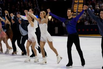 US figure skaters particpated in "Legacy on Ice" tribute on Sunday in Washington, DC.