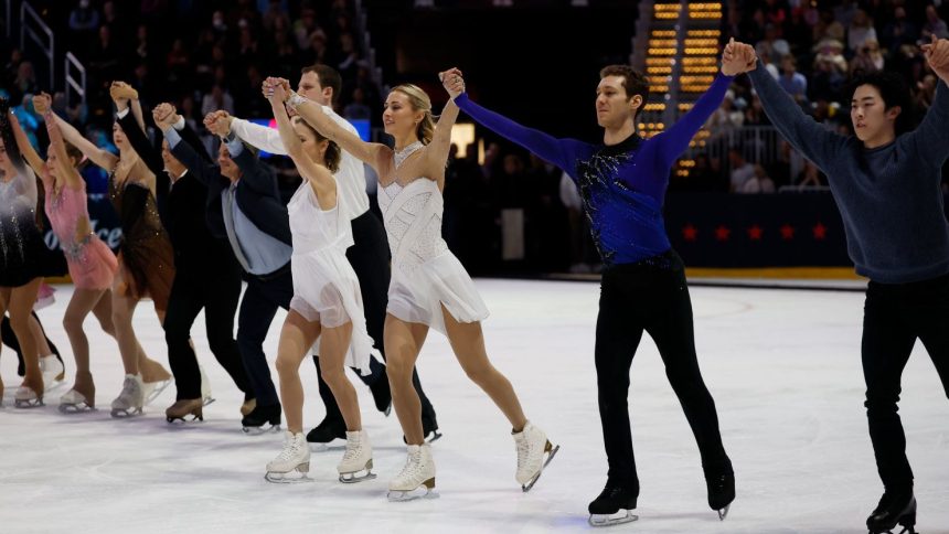 US figure skaters particpated in "Legacy on Ice" tribute on Sunday in Washington, DC.