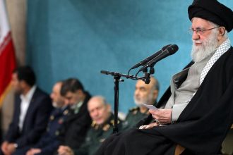 Iran's Supreme Leader Ayatollah Ali Khamenei speaks during a meeting in Tehran on March 8.