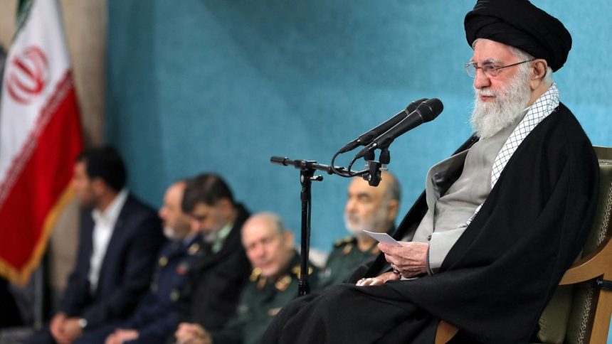 Iran's Supreme Leader Ayatollah Ali Khamenei speaks during a meeting in Tehran on March 8.