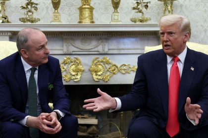 Trump made the comments during a meeting with with Irish Taoiseach (Prime Minister) Micheal Martin.