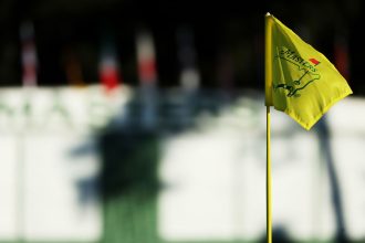 AUGUSTA, GEORGIA - APRIL 02: A pin flag is displayed prior to the 2023 Masters Tournament at Augusta National Golf Club on April 02, 2023 in Augusta, Georgia. (Photo by Christian Petersen/Getty Images)