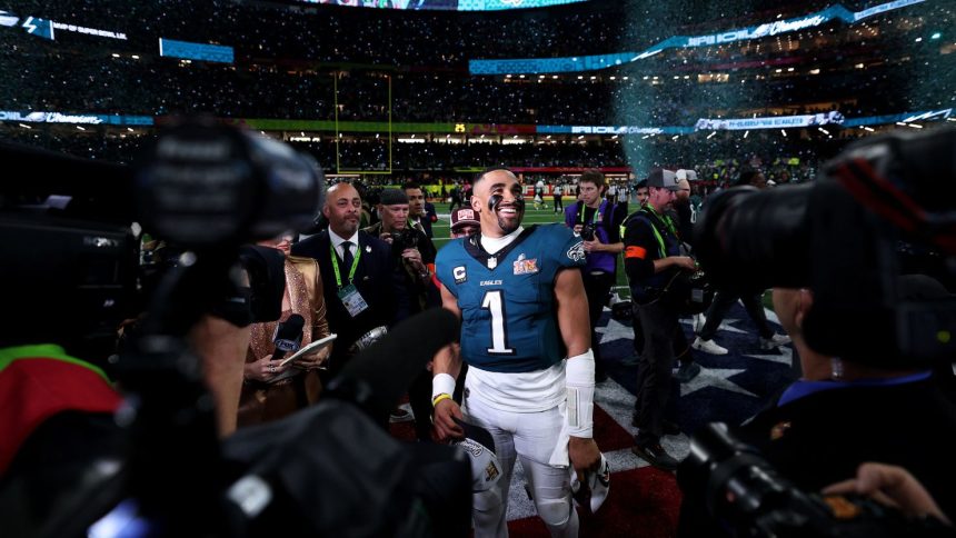 Jalen Hurts led the Philadelphia Eagles to victory over the Kansas City Chiefs at Super Bowl LIX.