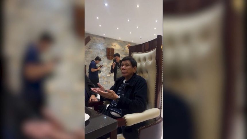 In video posted by his daughter, Rodrigo Duterte questions his detainment. The former Philippine president was taken into custody on March 11 after the country's government said it received an International Criminal Court warrant for his arrest for alleged crimes against humanity.