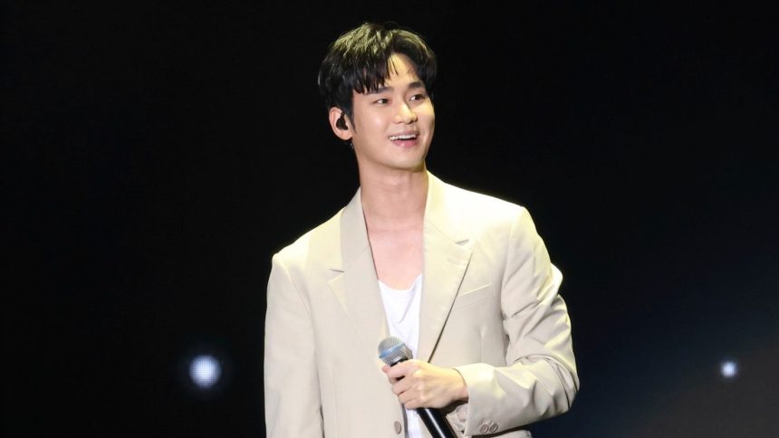 South Korean actor Kim Soo Hyun attends a fan meeting on July 6, 2024 in Taipei, Taiwan.