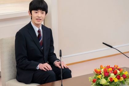 Japan's Prince Hisahito speaks at his first press conference at the Imperial Palace in Tokyo on March 3, 2025.