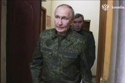 President Vladimir Putin visited Russia's Kursk region on Wednesday.