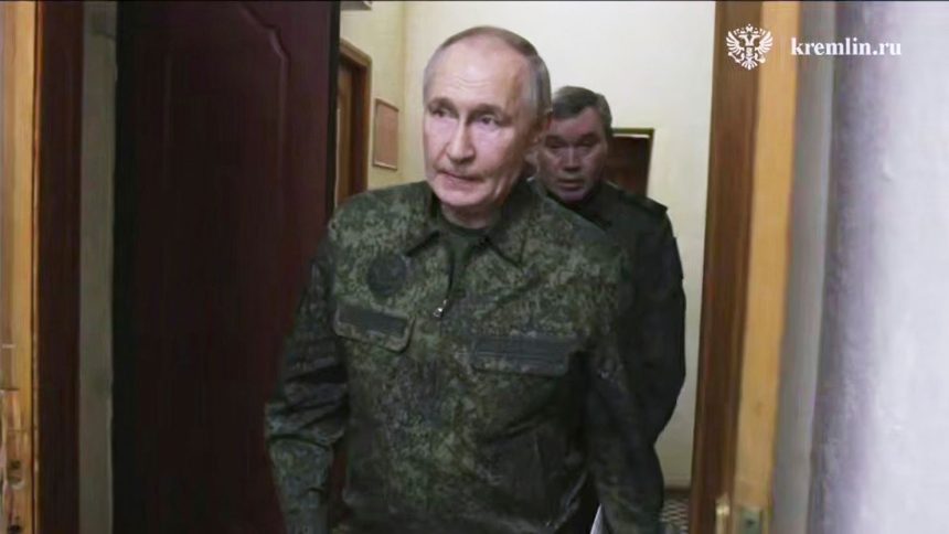 President Vladimir Putin visited Russia's Kursk region on Wednesday.