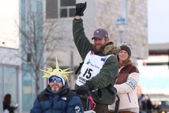 Jessie Holmes won the Iditarod, which began on March 3.