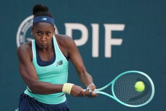 Coco Gauff emphatically beat Sofia Kenin without dropping a game at the Miami Open.