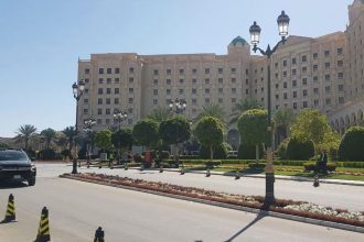 US and Russian officials are meeting at the Ritz-Carlton Hotel in Riyadh, Saudi Arabia.