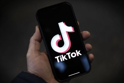 LONDON, ENGLAND - FEBRUARY 28: In this photo illustration, a TikTok logo is displayed on an iPhone on February 28, 2023 in London, England.