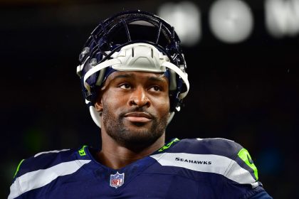 Seattle Seahawks wide receiver DK Metcalf looking on prior to a game against the Philadelphia Eagles.