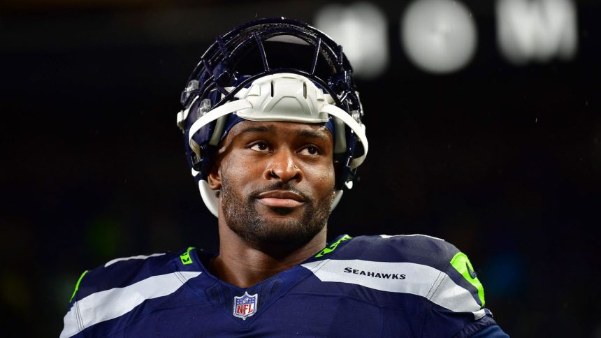 Seattle Seahawks wide receiver DK Metcalf looking on prior to a game against the Philadelphia Eagles.