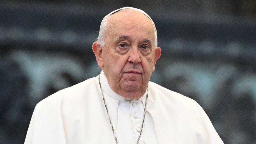 Pope Francis looks on during the weekly general audience on October 23, 2024 at St Peter's square in the Vatican.