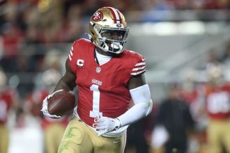 Deebo Samuel of the San Francisco 49ers at Levi's Stadium in Santa Clara, California, on December 30, 2024.