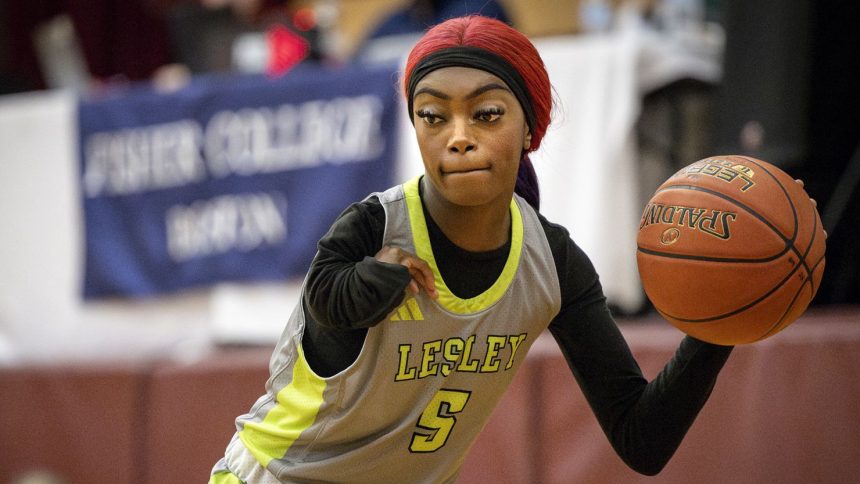 Lesley University guard Baileigh Sinaman-Daniel became the first NCAA Division III women’s basketball player with one arm to score in a collegiate game in December.