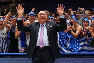 Vitale attends a Duke Blue Devils game in Durham, North Carolina last month.