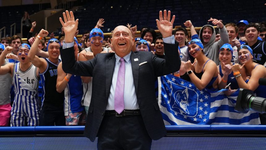 Vitale attends a Duke Blue Devils game in Durham, North Carolina last month.