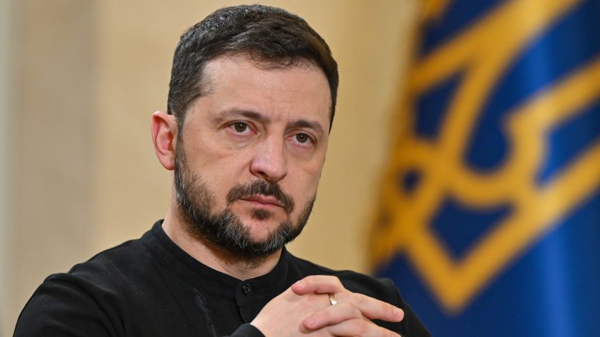 Ukrainian President Volodymyr Zelensky on February 19, 2025, in Ankara, Turkey.