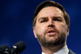 US Vice President JD Vance at the National Catholic Prayer Breakfast in Washington on February 28.