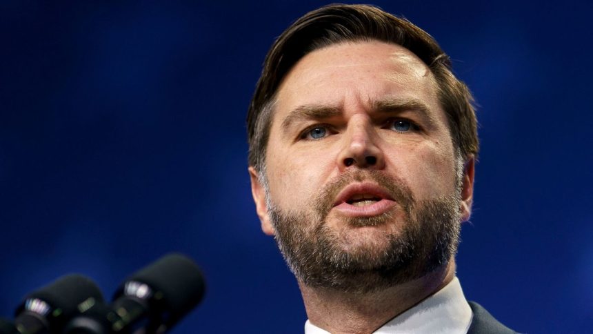 US Vice President JD Vance at the National Catholic Prayer Breakfast in Washington on February 28.