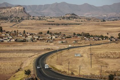 A picture taken on June 2, 2017 shows a general view of the outskirts of Maseru, Lesotho.